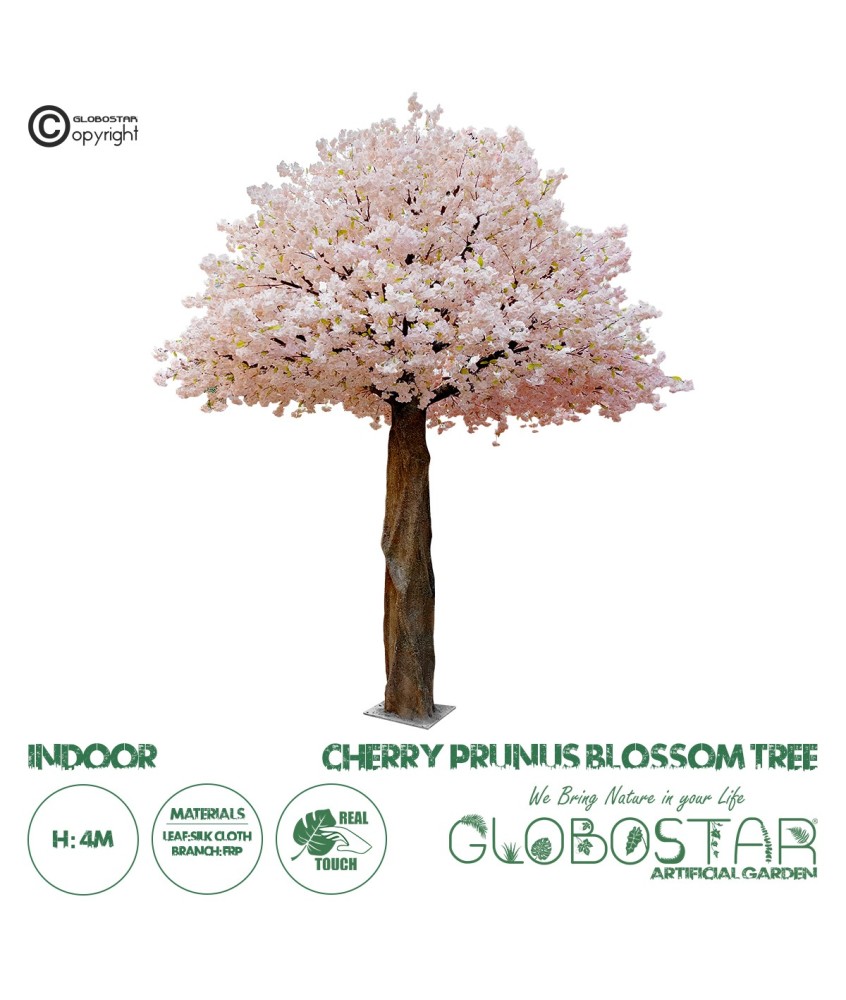 GloboStar® Artificial Garden CHERRY PRUNUS BLOSSOM TREE 20167 Τεχνητό Διακοσμητικό Δέντρο Άνθος Κερασιάς Προύμνη Υ400cm